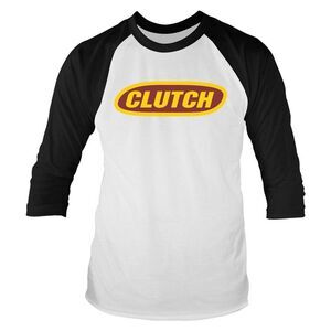 Clutch Unisex Adult Classic Logo Long-Sleeved Baseball T-Shirt / White